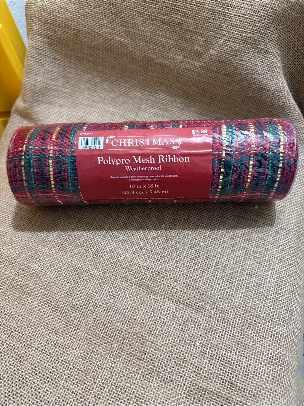 Polypro Mesh Ribbon - Red Multicolor